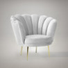 Poltrona Orel velluto grigio ghiaccio Sun 10 elegante e moderna