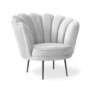 Poltrona Orel velluto grigio ghiaccio Sun 10 elegante e moderna