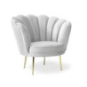 Poltrona Orel velluto grigio ghiaccio Sun 10 elegante e moderna