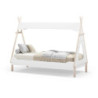 Letto a capanna Nora legno massiccio bianco singolo design