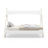 Letto a capanna Nora legno massiccio bianco singolo design