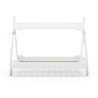 Letto a capanna Nora legno massiccio bianco singolo design