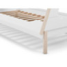 Letto a capanna Nora legno massiccio bianco singolo design