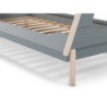 Letto a capanna Nora legno massiccio verde petrolio e bianco
