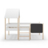 Letto a castello singolo Mint legno massiccio bianco lavagnetta