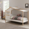 Letto a casetta Luba singolo legno massiccio bianco design