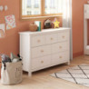 Cassettiera Max 4 cassetti 3 cassettini legno massiccio bianco