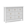 Cassettiera Max 4 cassetti 3 cassettini legno massiccio bianco