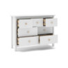 Cassettiera Max 4 cassetti 3 cassettini legno massiccio bianco
