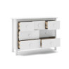 Cassettiera Max 4 cassetti 3 cassettini legno massiccio bianco