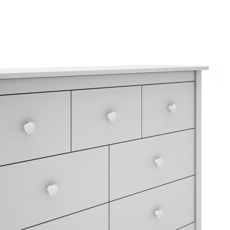 Cassettiera Max 4 cassetti 3 cassettini legno massiccio bianco