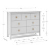 Cassettiera Max 4 cassetti 3 cassettini legno massiccio bianco