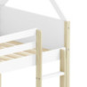 Letto a castello Montessori casetta legno bianco sicuro e creativo
