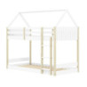 Letto a castello Montessori casetta legno bianco sicuro e creativo
