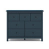 Cassettiera Misti in legno massiccio blu 4 cassettoni 3 cassettini