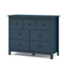 Cassettiera Misti in legno massiccio blu 4 cassettoni 3 cassettini