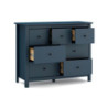 Cassettiera Misti in legno massiccio blu 4 cassettoni 3 cassettini