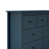 Cassettiera Misti in legno massiccio blu 4 cassettoni 3 cassettini