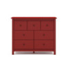 Cassettiera Misti in legno massiccio bordeaux 4 cassettoni 3 cassettini