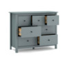 Cassettiera Misti 4 cassettoni 3 cassettini legno verde cachi