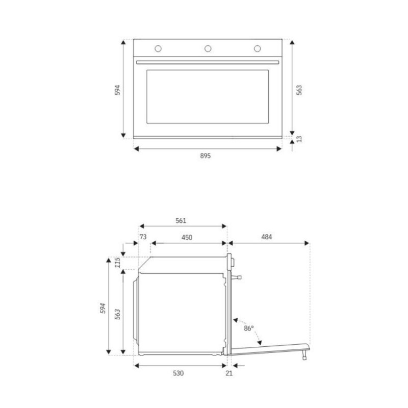 Forno da incasso Bertazzoni F909PROEKN 9 funzioni carbonio A