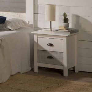 Zoom Comodino Romantica 2 cassetti in legno massiccio multicolor