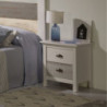 Comodino Romantica 2 cassetti legno massiccio multicolor