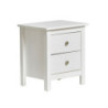 Comodino Berna 2 cassetti legno massiccio bianco elegante