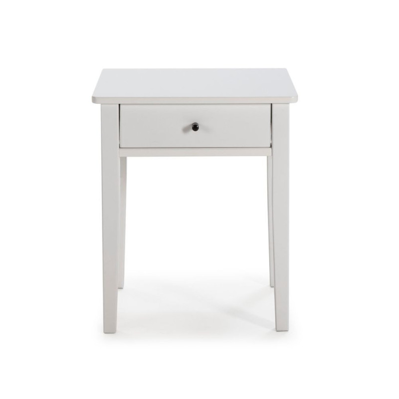 Comodino Bart legno massiccio 1 cassetto colore bianco moderno
