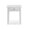 Comodino Bart legno massiccio 1 cassetto colore bianco moderno
