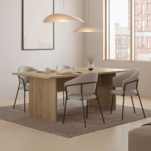 Tavolo rettangolare fisso Loana rovere Cadiz 200x100 cm design