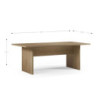 Tavolo rettangolare fisso Loana rovere Cadiz 200x100 cm design