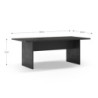 Tavolo rettangolare fisso Loana nero 200x100 cm design moderno