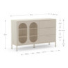 Credenza Doria 2 ante 3 cassetti metallo crema elegante