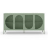 Credenza Tayra in metallo verde menta 160 cm 4 ante
