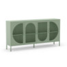 Credenza Tayra in metallo verde menta 160 cm 4 ante