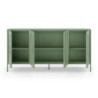 Credenza Tayra in metallo verde menta 160 cm 4 ante