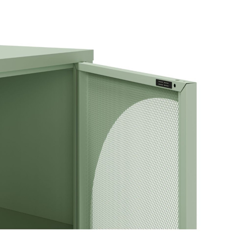 Credenza Tayra in metallo verde menta 160 cm 4 ante