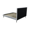 Letto matrimoniale Stiletto tessuto grigio chiaro con rete fissa