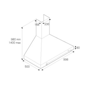 Zoom Cappa camino Bertazzoni K100HERCRA da 100 cm. in inox e crema classe A