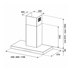 Zoom Cappa da parete Bertazzoni KT90PRO1XA 90 cm 1 motore 3 velocità inox classe A+