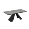 Tavolo allungabile Monza ceramica effetto marmo grigio e nero