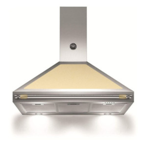 Cappa camino Bertazzoni K90HERCra 90 cm inox e crema Classe A