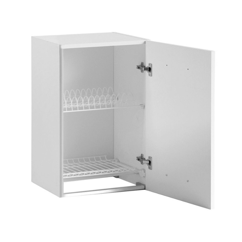 Pensile scolapiatti 60x32x72 cm bianco e olmo cucina moderna