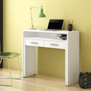 Scrivania Scrivia bianco opaco con piano a scomparsa