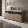 Madia Itaca 3 ante noce Eastwood e cashmere con vetro