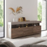 Madia Itaca 3 ante noce Eastwood e cashmere con vetro