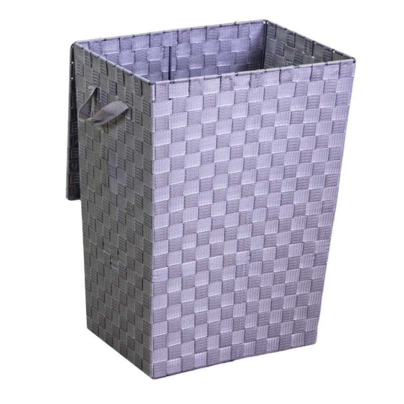 Cestone poliestere grigio rettangolare 40x30x53cm capiente