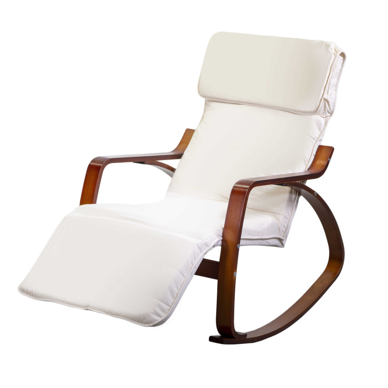 Sedia A Dondolo Regolabile Con Poggiapiedi - 5 Posizioni Schienale, Grigia - Per Interni Ed Esterni - Foto 12