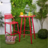 Sgabello bar alluminio Las Vegas rosso 42x55x77/109 cm esterno